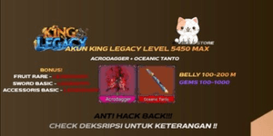 King Legacy Account ( LEVEL MAX ) Acrodagger + Oceanic Tanto