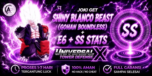 Joki Get Limited Shiny Blanco Beast (Gohan Boundless) E6 + SS Stats || Universal Tower Defense X (UTDX) ||