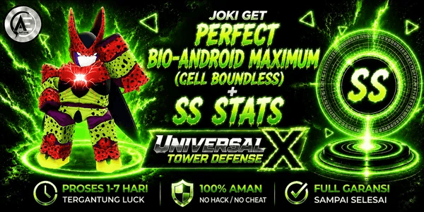 Joki Get Perfect Bio-Android Maximum (Cell Boundless) + SS Stas || Universal Tower Defense X (UTDX) ||