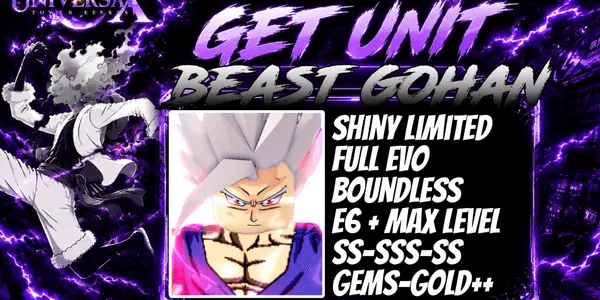 Joki Get Shiny Beast Gohan/Blanco Beast - Universal Tower Defense X