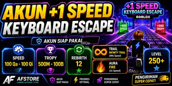 Rebirth Account 12 Level 250+ Trophy 1B+ | +1 SPEED KEYBOARD ESCAPE