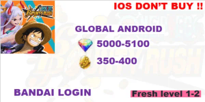 Gacha Account One Piece Bounty Rush Global