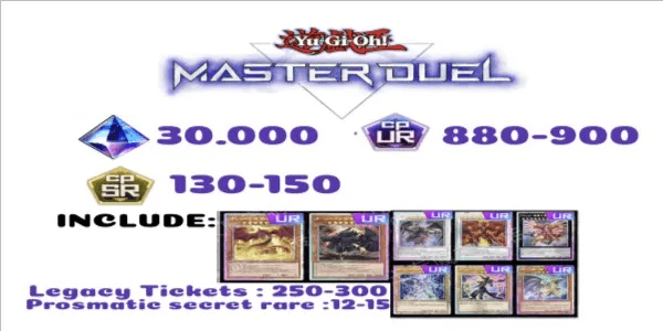 Akun Starter YUGI OH MASTER DUEL GLOBAL