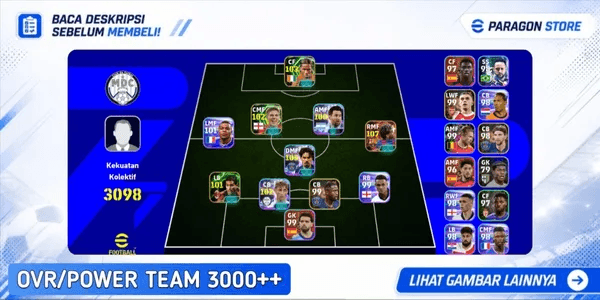 Efootball account ready for match