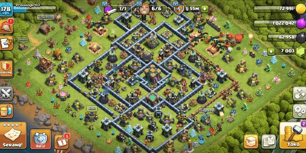 Town Hall 14 SEMI MAX GAGAH FULL GARANSI