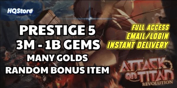 Akun AOTR Prestige 5 | Banyak Bonus - Attack on Titan Revolution