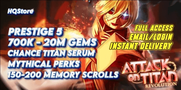 Akun AOTR Banyak Bonus | Diskon 30% | Super murah - Attack on Titan Revolution