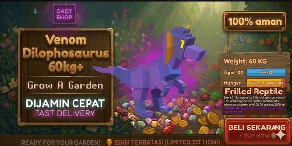 Venom Dilophosaurus 60kg (age 100) | venom dilophsaurus 60kg | venom dilop | Grow A Garden