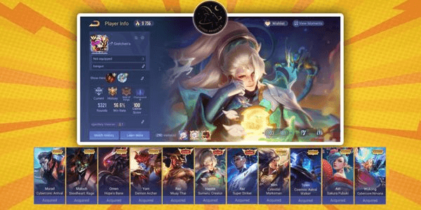 Gambar Product AOV Sultan Account {Hero 103 Skin 181} Luxury skins