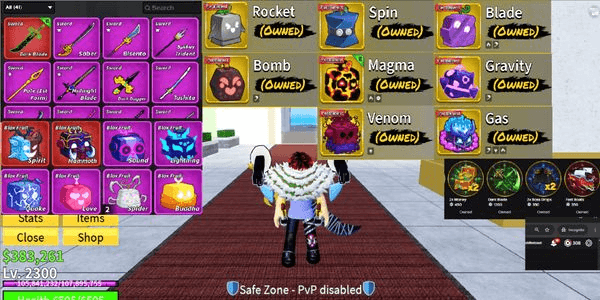 Gambar Product ( Akun Blox Fruit gg Permanent Gas dll Anti hack back )