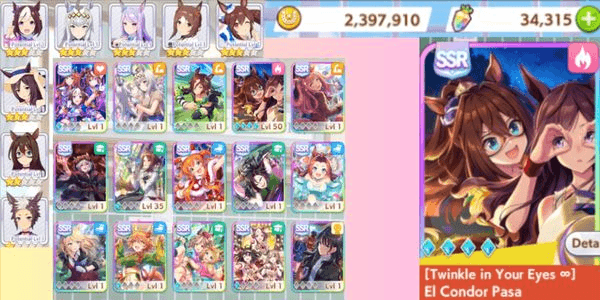 Gambar Product GLOBAL SSR Uma Collections + MLB El Condor Support + Carats ( Same as Screenshot ) Instant Delivery