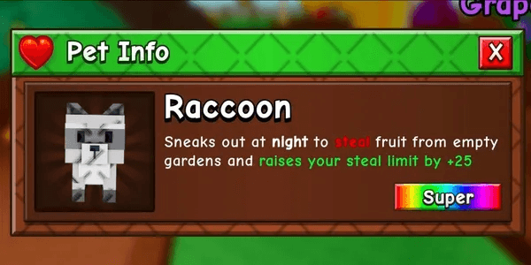Raccoon Grow A Garden 2