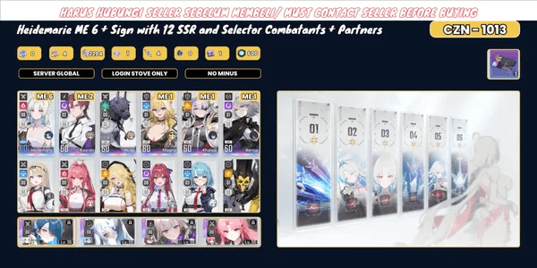 GLOBAL - Premium Limited Heidemarie ME 6 + Partner Signature + Bonus 10 More SSR | CZN 1013 | READ DESK