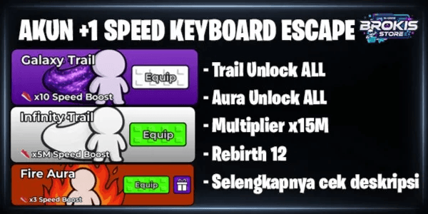 Account +1 Speed Keyboard Escape Rebirth 12