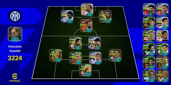 Collective 3224+ Harry Kane x Bruno Fernandes x Vinicius Jr x Pelé x Rijkaard x Pepe x Zambrotta x Kahn x Gerrard x 2 Manager Booster