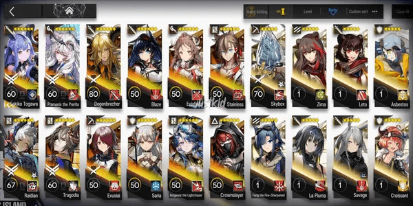 ARKNIGHTS GLOBAL STARTER ACCOUNT 12*6, LIMITED SAKIKO, TRAGODIA, PRAMANIX ALTER, DEGENBRECHER, BLAZE, EYJA, SARIA, EXUSIAI, STAINLESS, RAIDIAN, DEPOT UP TO 90X