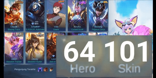 Gambar Product (788) Cheap GG Mobile Legend Account ( Many Heroes + Skins )
