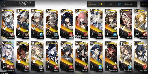 ARKNIGHTS GLOBAL EARLYMID 16*6 , LIMITED LAPPLAND ALTER , PRAMANIX ALTER, NECRASS, NASTI, LEMUEN, THORN, BLAZE, MOUNTAIN, SARIA, EBENHOLZ, RAIDIAN, LUMEN, GLADIA