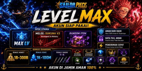 SAILOR PIECE ACCOUNT [ MAX LEVEL + SUKUNA V2 ] - MANY BONUSES++++