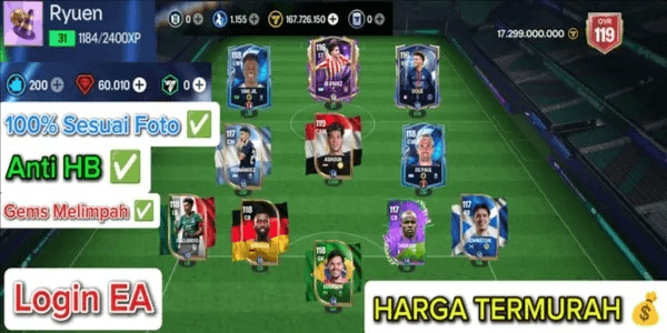 CHEAPEST FC MOBILE ACCOUNT OVR 119