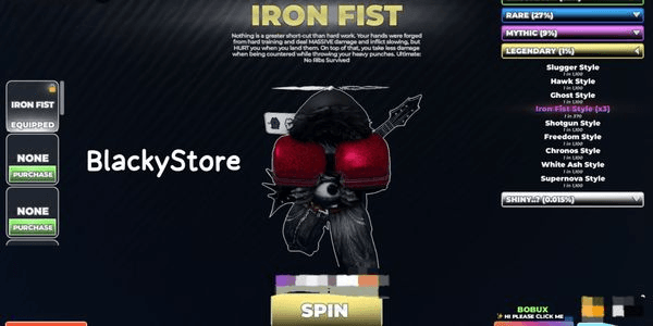 Gambar Product Akun Boxing Untitled|| Style IRON FIST