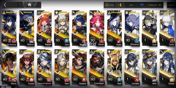 ARKNIGHTS GLOBAL EARLYMID 13*6, LIMITED TEXAS ALTER, ULPIANUS, NASTI, NYMPH, HOEDERER, THORN, BAGPIPE, SARIA, EXUSIAI, MOSTIMA, GLADIA, ASTGENE ALTER