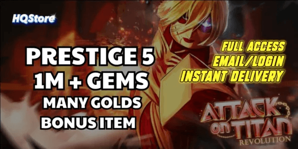 AOTR Prestige 5 Account | Many Bonuses - Attack on Titan Revolution