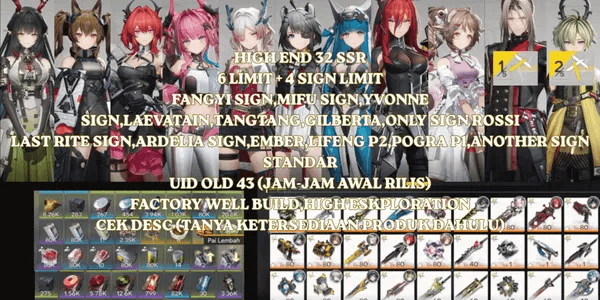 [ASIA] HIGH END 32 SSR 6 LIMIT+4 SIGN LIMIT FANGYI SIGN,MIFU SIGN,YVONNE SIGN,LAEVATAIN,TANGTANG,GILBERTA,ONLY SIGN ROSSI,UID OLD 43