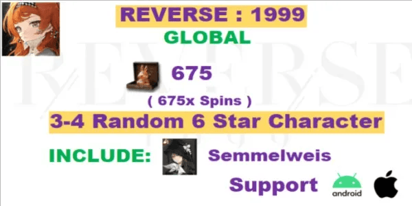 Account Gacha Reverse: 1999 Global Platinum
