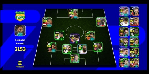 Gambar Product EFOOTBALL MOBILE ACCOUNT GG READY TO USE VAN NISTELROOY EPIC + ATEP BLITZ + FULL MU SQUAD + OTHER GG CARDS | SQUAD POWER 3177 + ALL PLAYERS 147 NO BASE