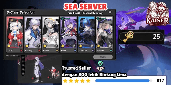 Akun Murah (SEA Server) HL3 Sakiri, Baicang + 2 Box S-Rank Selector On, 1x S-Rank Sign Arc Selection | NTE Neverness to Everness