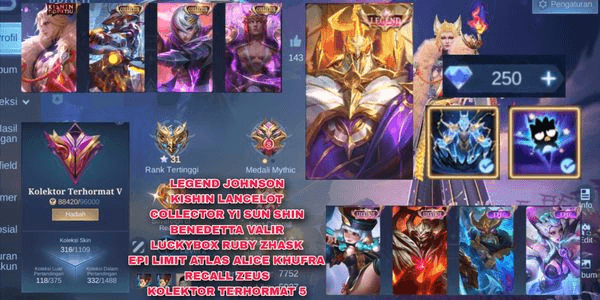Gambar Product CHEAPEST!!! LEGEND JOHNSON KISHIN LANCELOT COLLECTOR YSS BENEDETTA VALIR LUCKYBOX RUBY ZHASK RECALL ZEUS OTHER EPICS VERY CROWDED!!