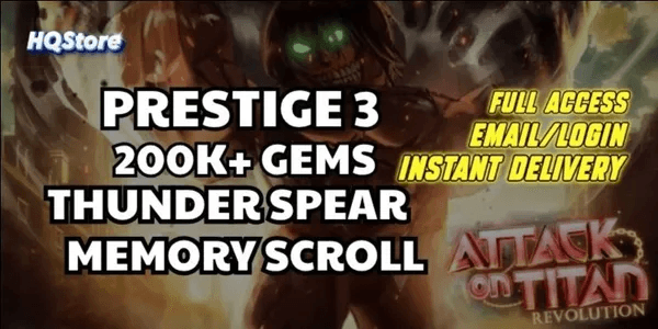 AOTR Account Many Bonuses | 30% Discount | Super Cheap - Attack on Titan Revolution
