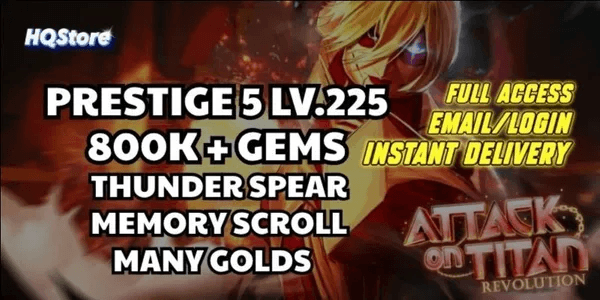 AOTR Account Many Bonuses - Attack on Titan Revolution
