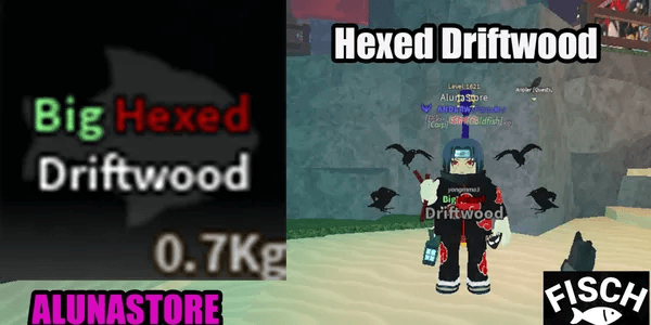 Hexed Driftwood - Material Craft Rod Fisch