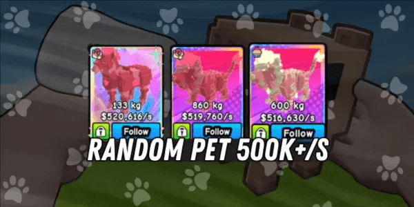 PET 500K+/s | Build A Zoo