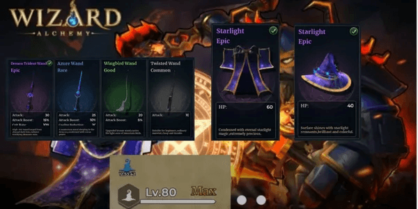 max level Wizard Alchemy account