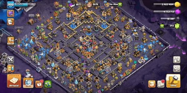 TH18 ALLMAXED EQUIPMENT COMPLETE GLOWING HERO GLOWING DEFENSE AND TROOPS AWESOME