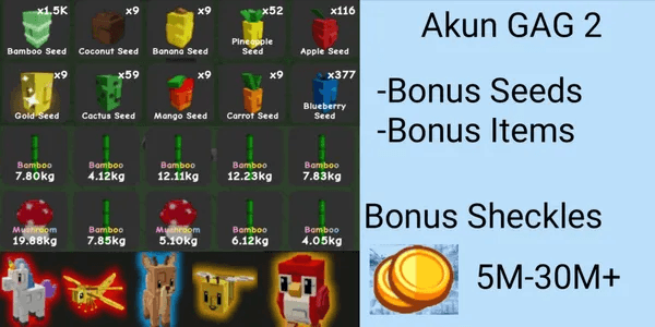 Grow A Garden 2 Account - Bonus Sheckles