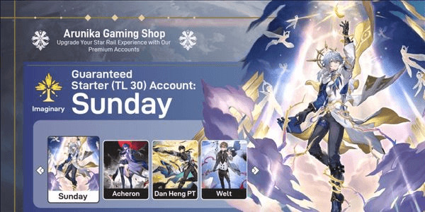 Gambar Product STARTER ACCOUNT - SUNDAY + ACHERON + DAN HENG PT + WELT [ASIA]