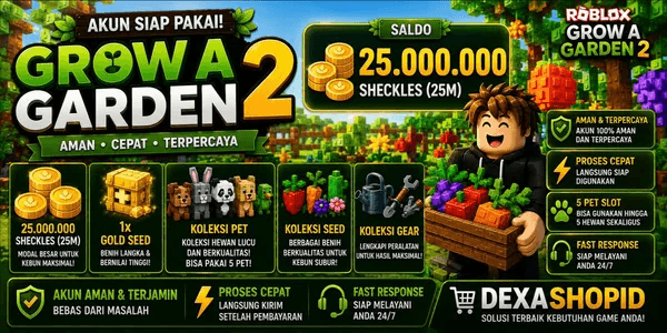 #1 ACCOUNT Grow A Garden 2 (According to Picture | 100% Safe | Automatic Delivery)