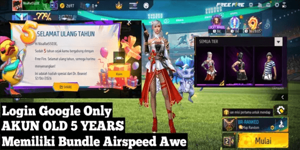 CHEAP AND SAFE NEWBIE FREE FIRE ACCOUNT 100%