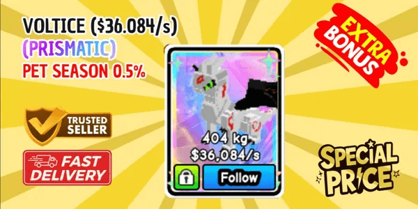 VOLTICE ($36.084/s) - PET SEASON 0.5% | Build A Zoo