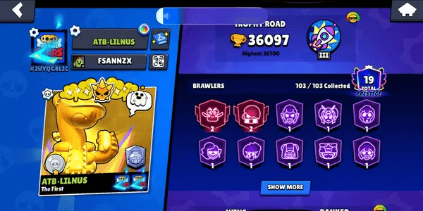 BRAWL STARS CHEAP | 36K TROPHY | MAX BRAWLER | MANY SKINS