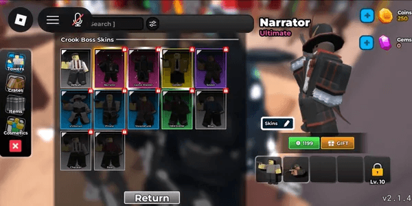 Crook Boss Skin Narrator