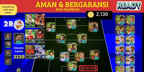 Gambar Product Sell Cheap eFootball Mobile Account - Squad As Per Photo