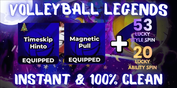 Akun 1 Secret Style + 1 Secret Ability (Timeskip Hinto + Magnetic Pull) - Volleyball Legends