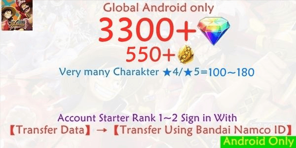 Gambar Product OPBR ONE PIECE Bounty Rush-1 account