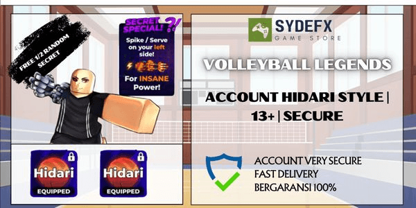 Gambar Product ACCOUNT HIDARI STYLE + 1/2 SECRET | 13+ | SECURE FAST DELIVERY | HIDARI STYLE SPIKER ACCOUNT