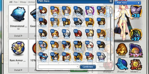 Akun Lost Saga Orign Valofe Pangkat BG Herper Ramai Gear +30 Ramai Murmer!!